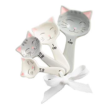 Cat Shaped Ceramic Measuring Spoons