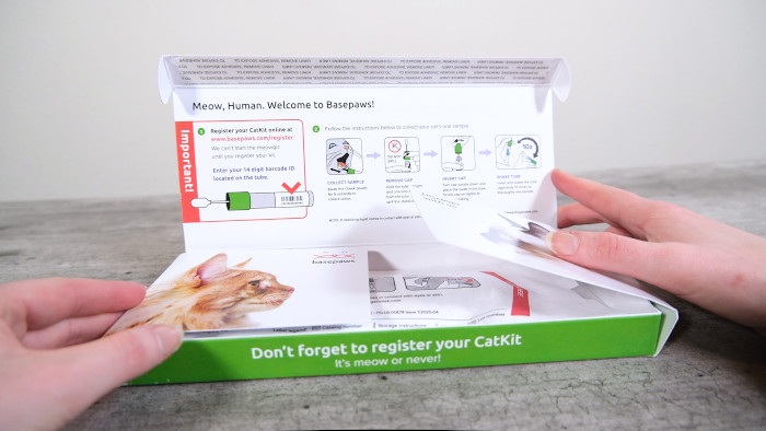 Basepaws cat DNA test kit