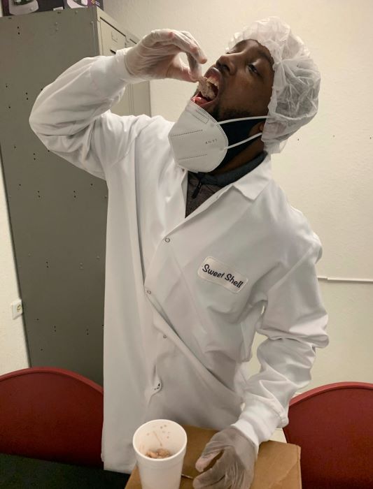 VP Justin taste-tests the human-grade cat food