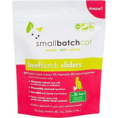 Smallbatch Pets Beefbatch Sliders Raw Frozen Food