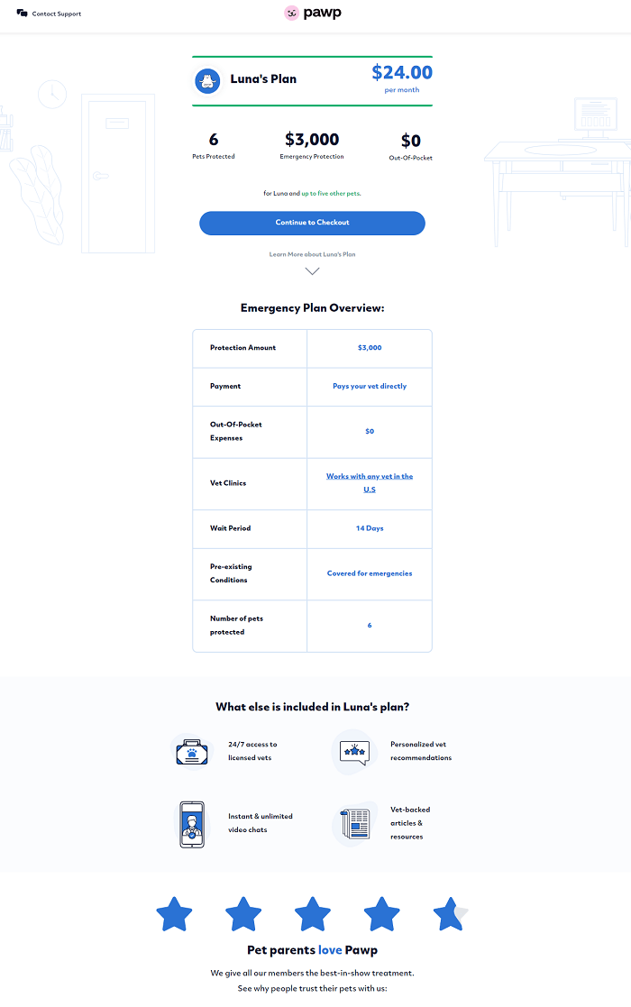 Sample Pawp Pet Insurance Plan