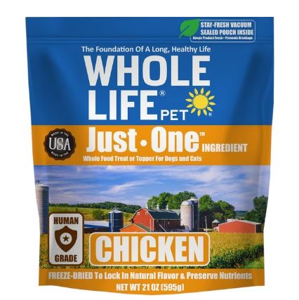 Whole Life Just One Ingredient Pure Chicken Breast Freeze-Dried Dog & Cat Treats