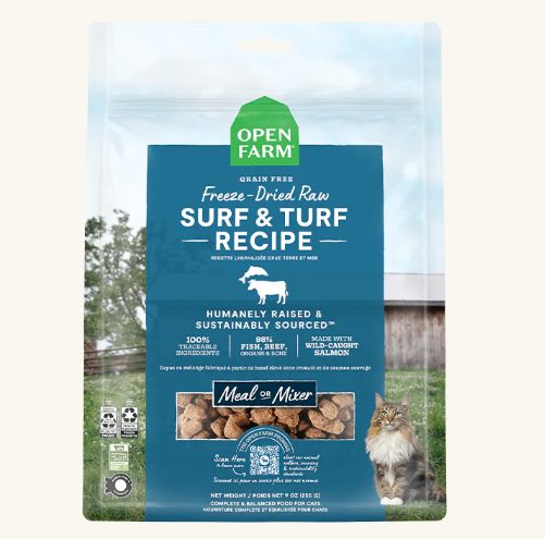 Open Farm Surf & Turf Recipe Freeze-Dried Raw Cat Food